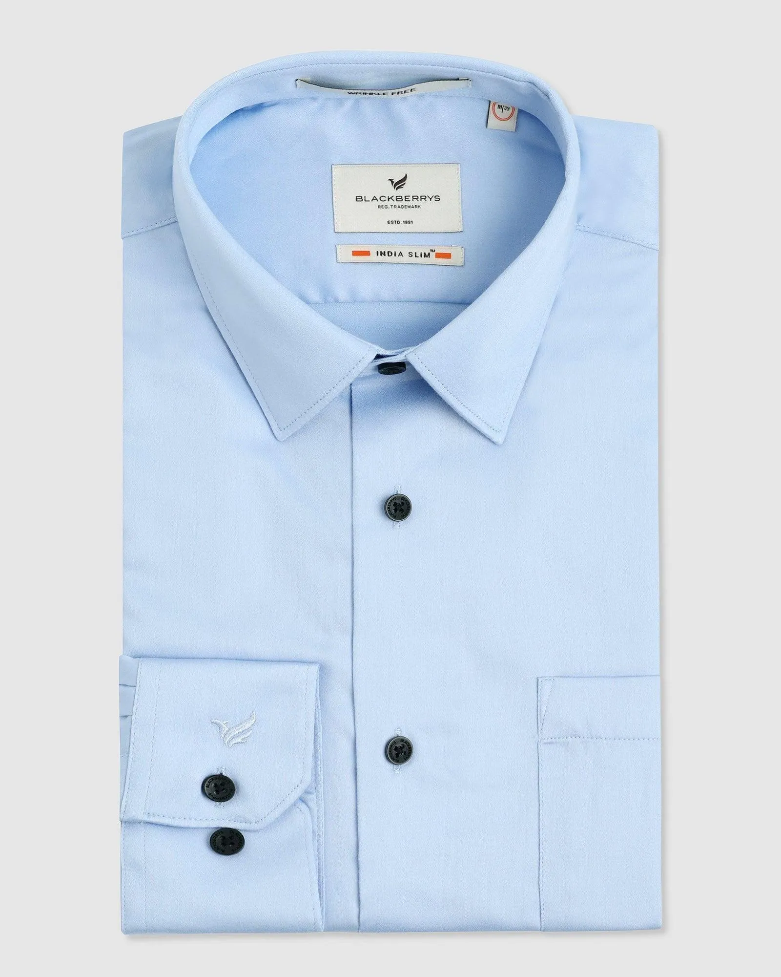 Must Haves Formal Sky Blue Solid Shirt - Sailor