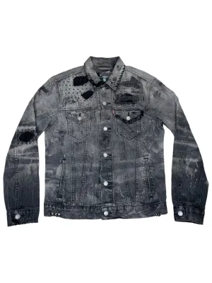 Pierced Denim Jacket- S