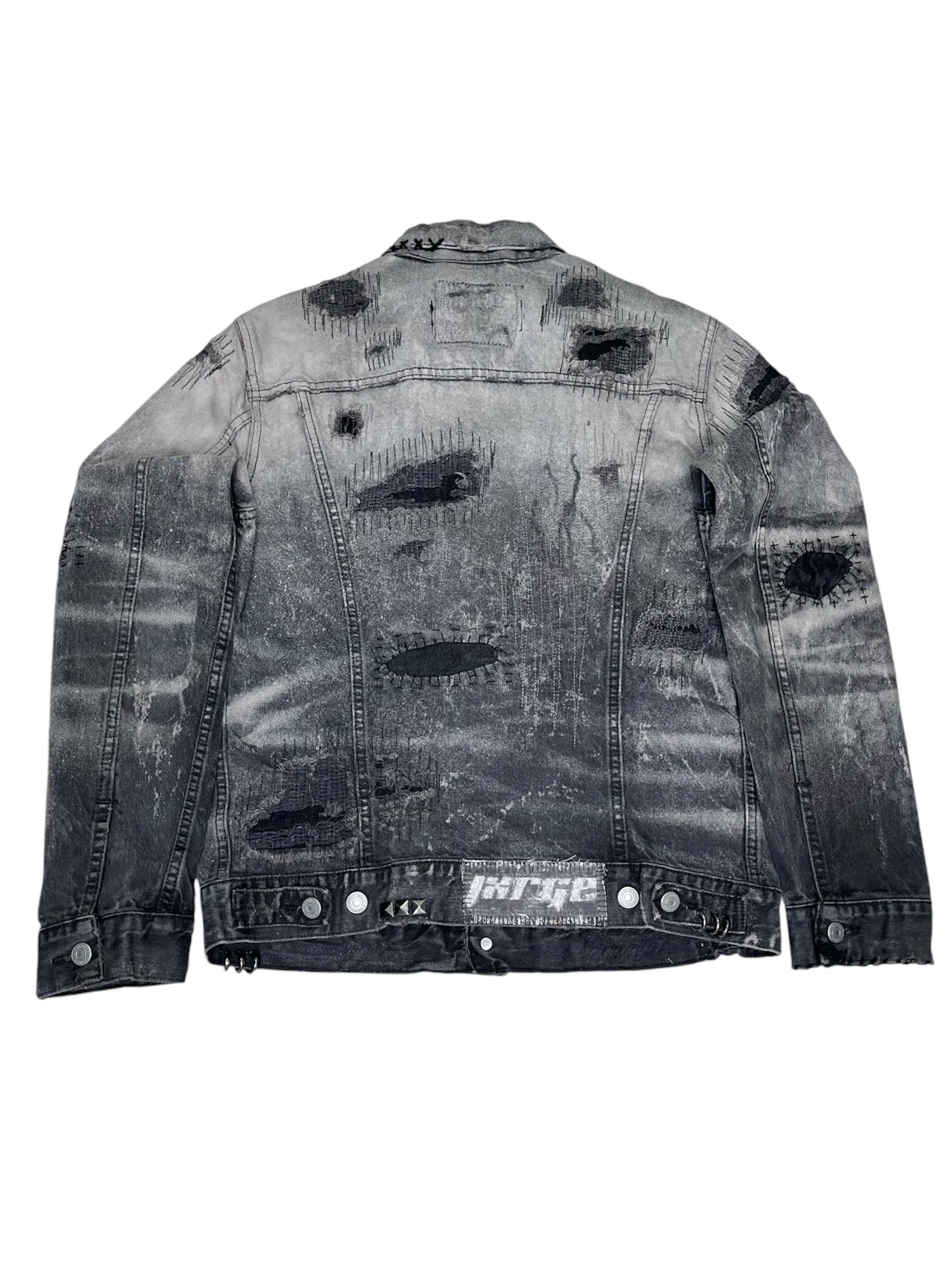 Pierced Denim Jacket- S