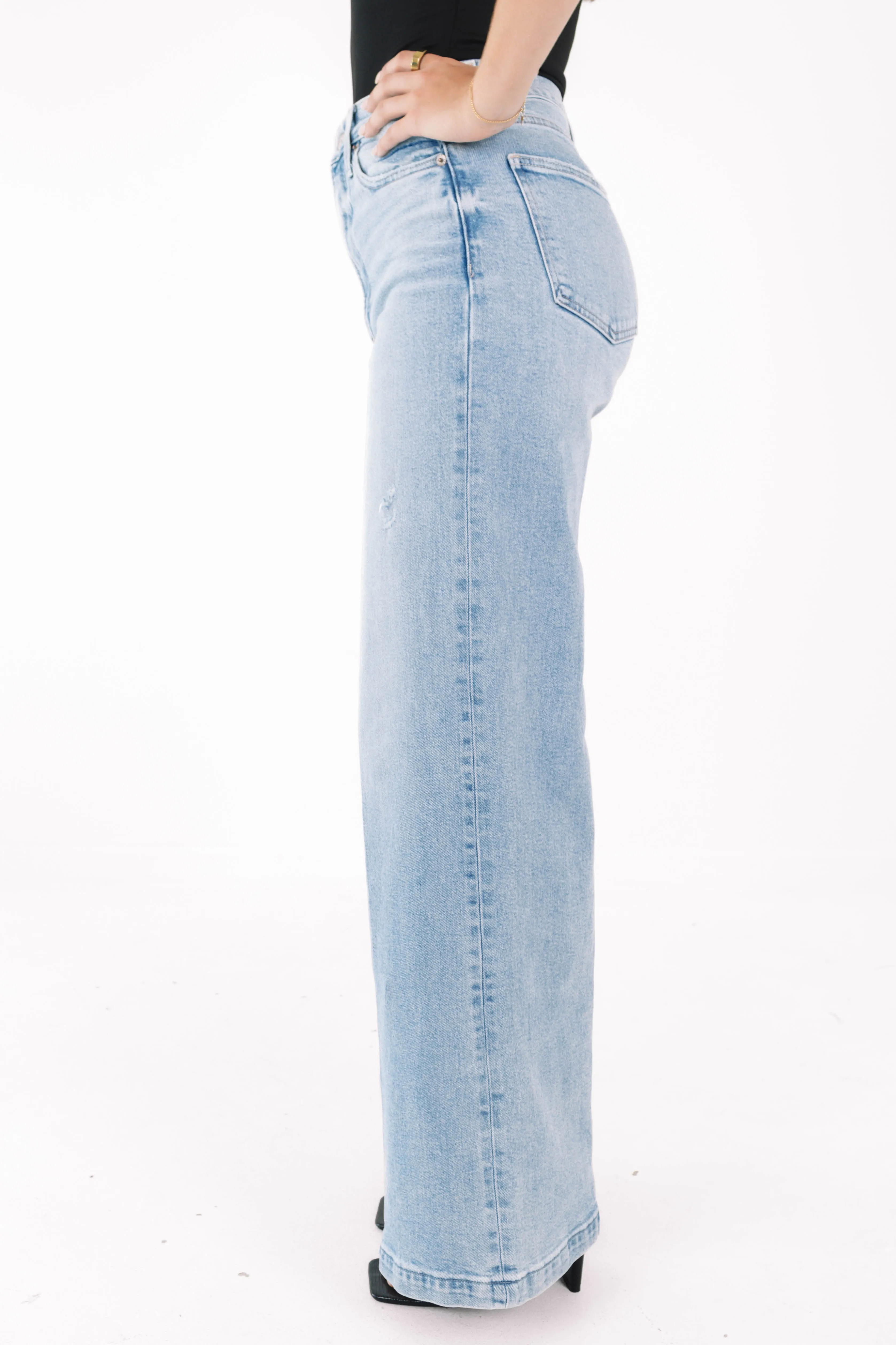 Pistola Lana High Rise Ultra Wide Leg Jean - Chalet