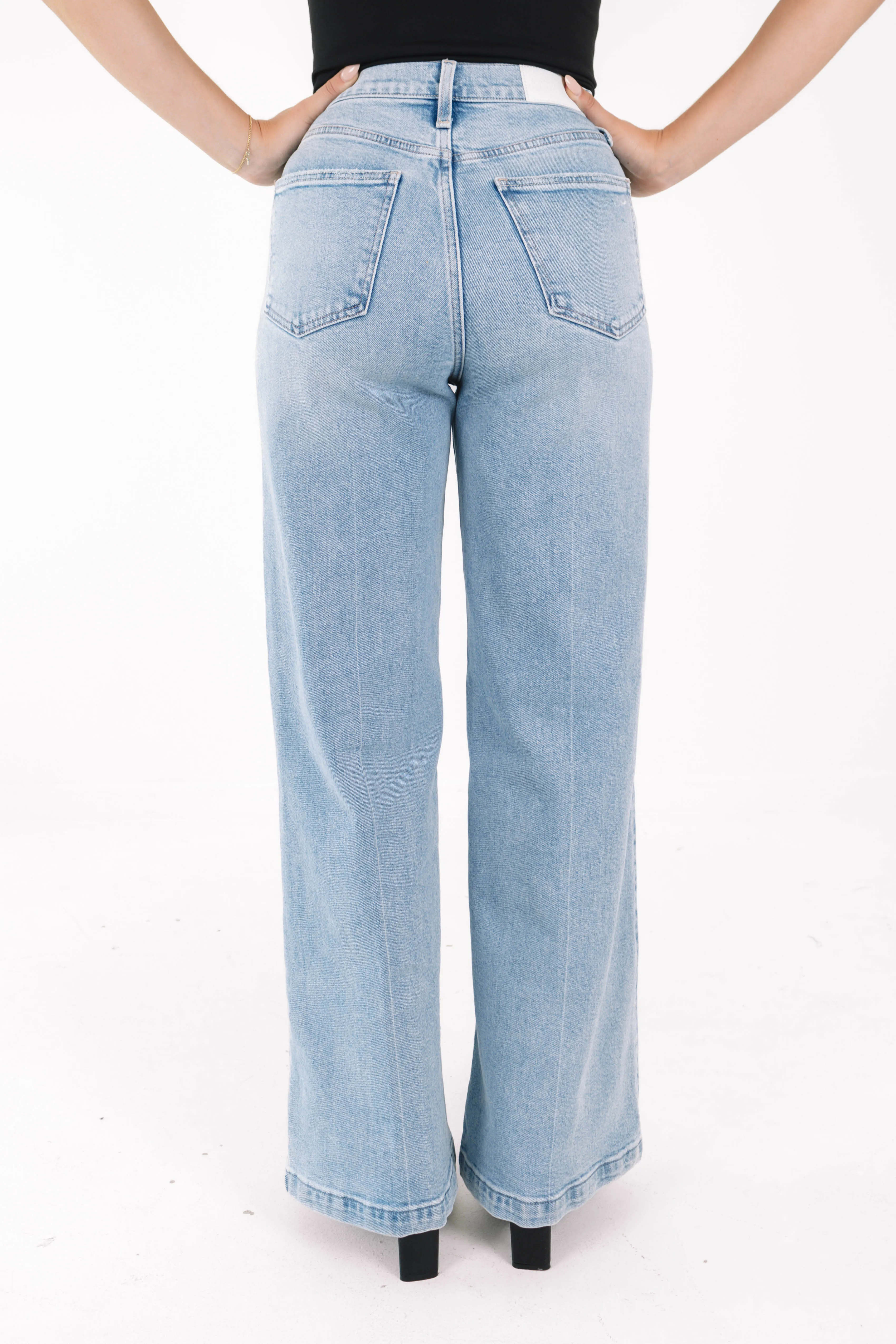 Pistola Lana High Rise Ultra Wide Leg Jean - Chalet