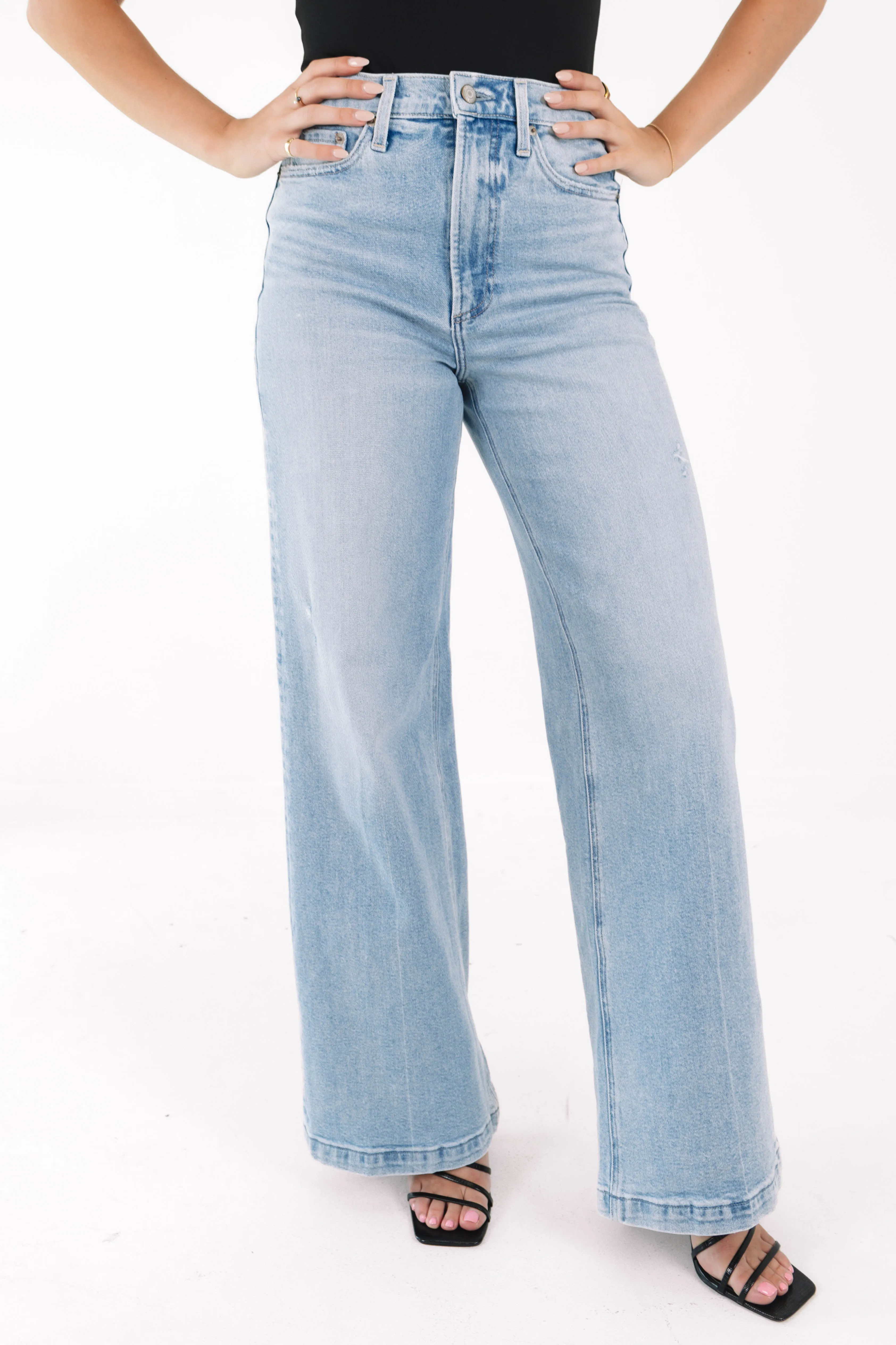 Pistola Lana High Rise Ultra Wide Leg Jean - Chalet