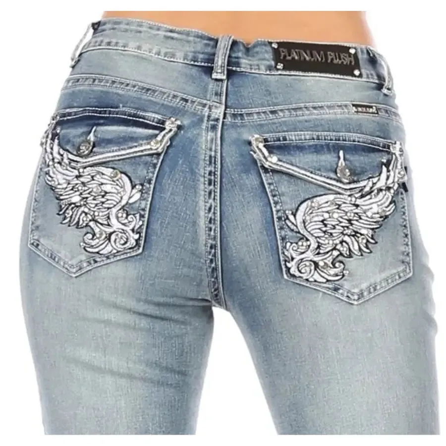 Platinum Plush Women's Angel Wing Jeans