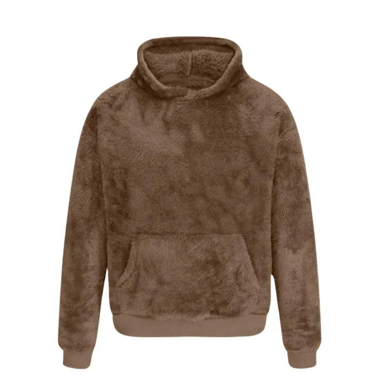 Plush Fleece Pullover With Kangaroo Pocket