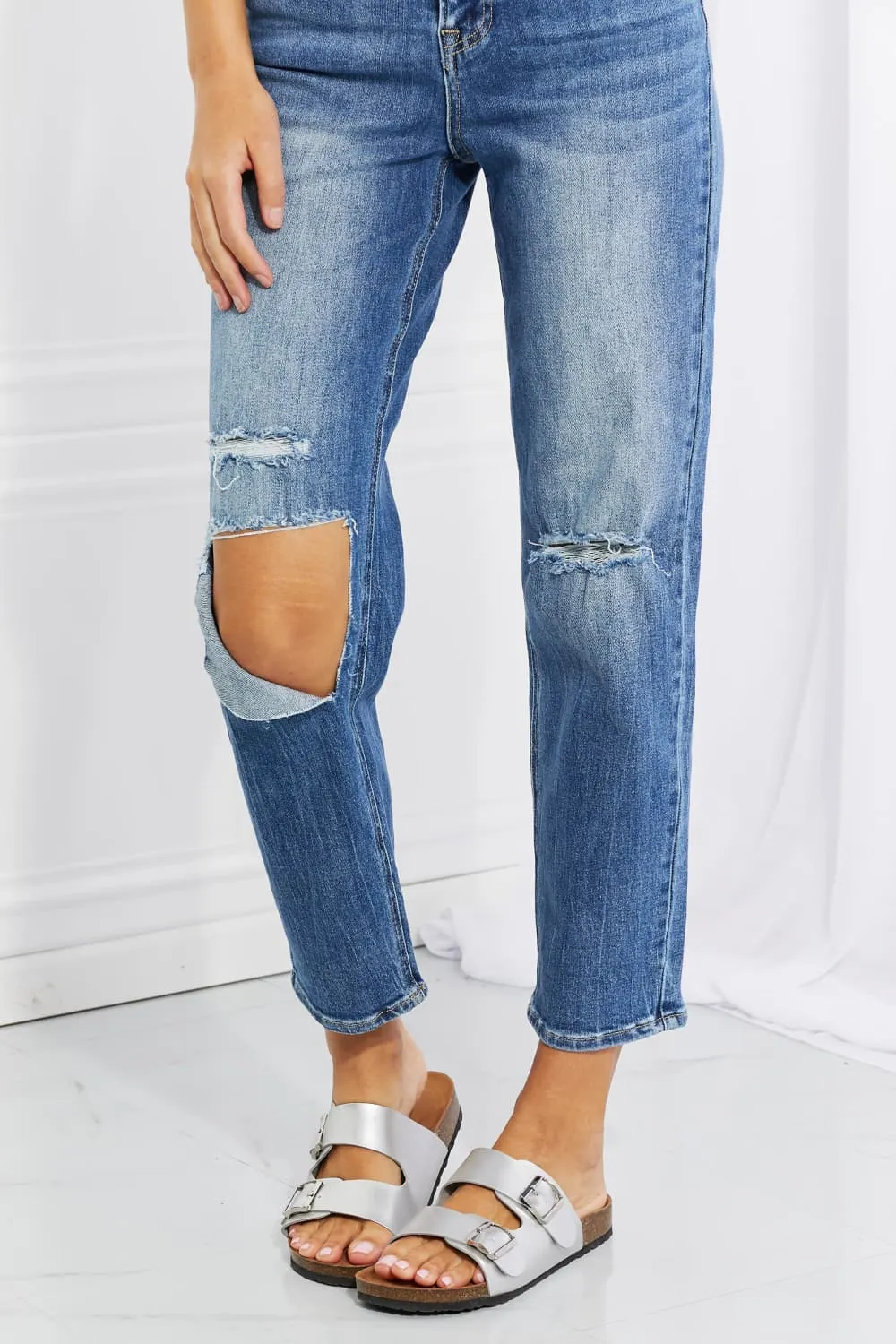 RISEN Full Size Emily High Rise Relaxed Jeans