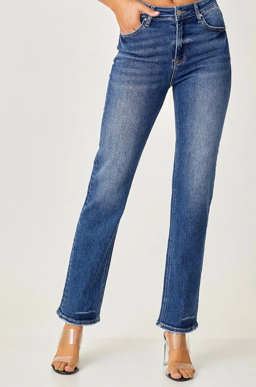 RISEN Mid Rise Slim Straight