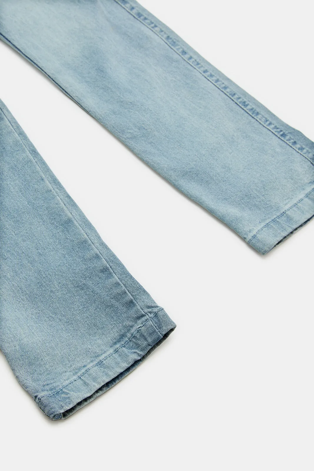 Senior Boys Blue Cargo Pocket Jeans