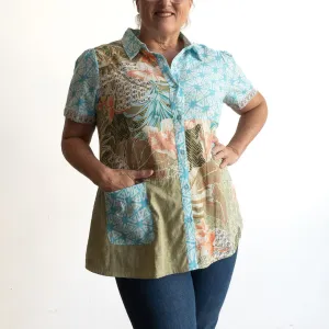 Short Sleeve Pocket Shirt by Orientique Australia - Algarve - 22968