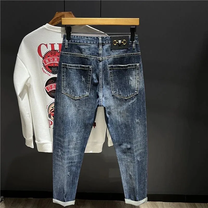 Street Fashion Ripped Patch Jeans