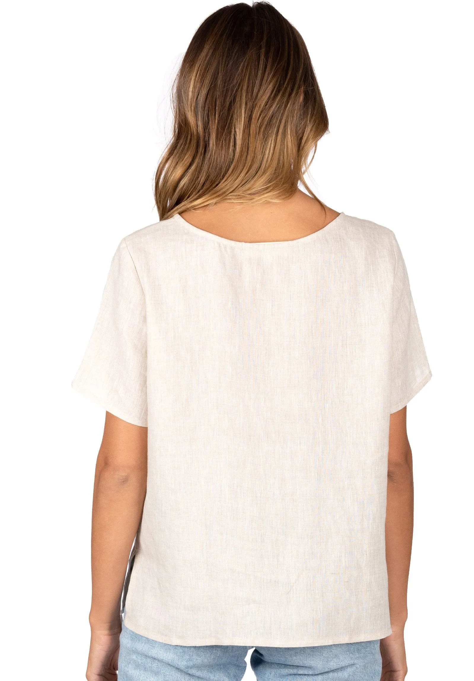 Teena-Linen Natural T-Shirt