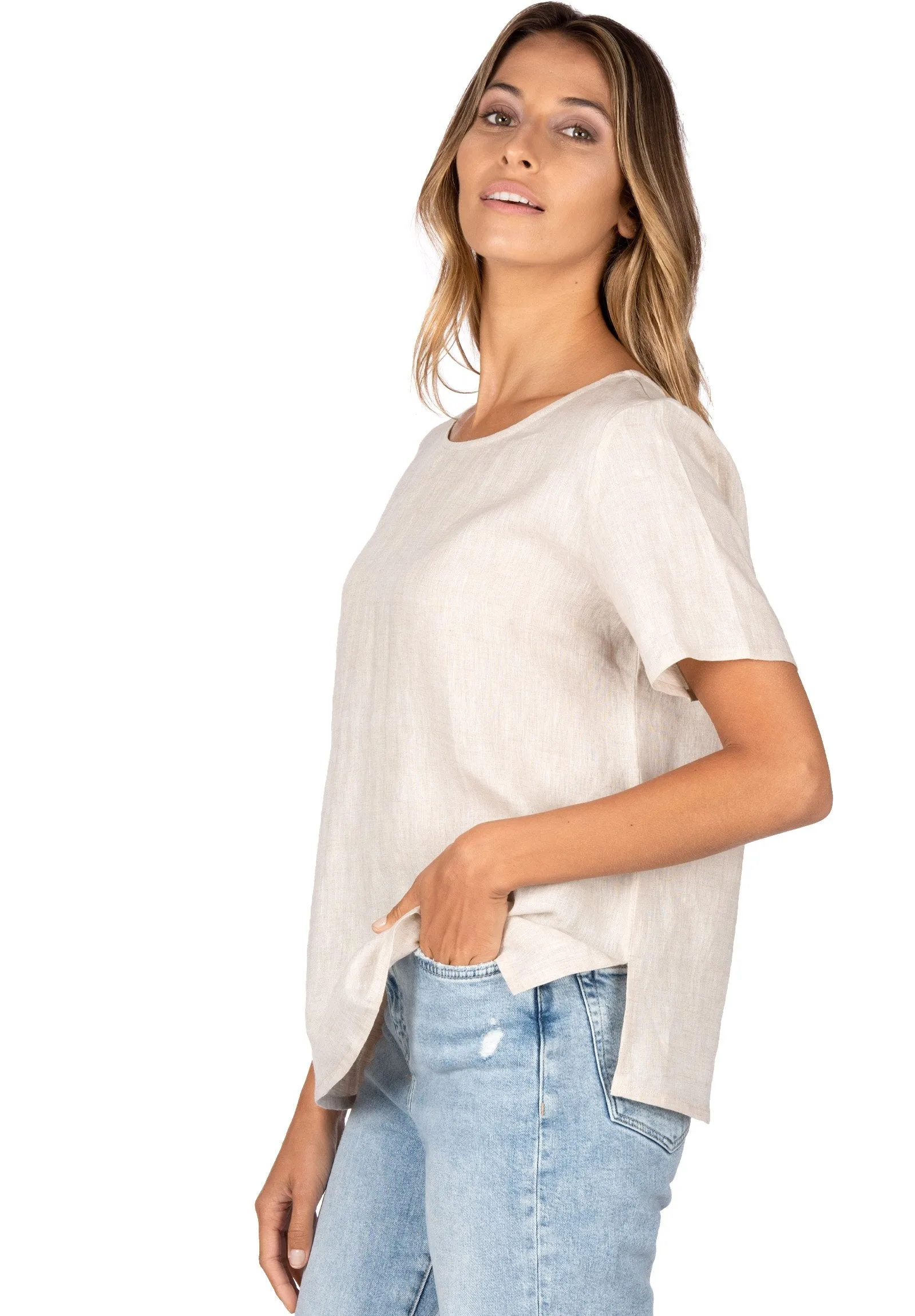 Teena-Linen Natural T-Shirt