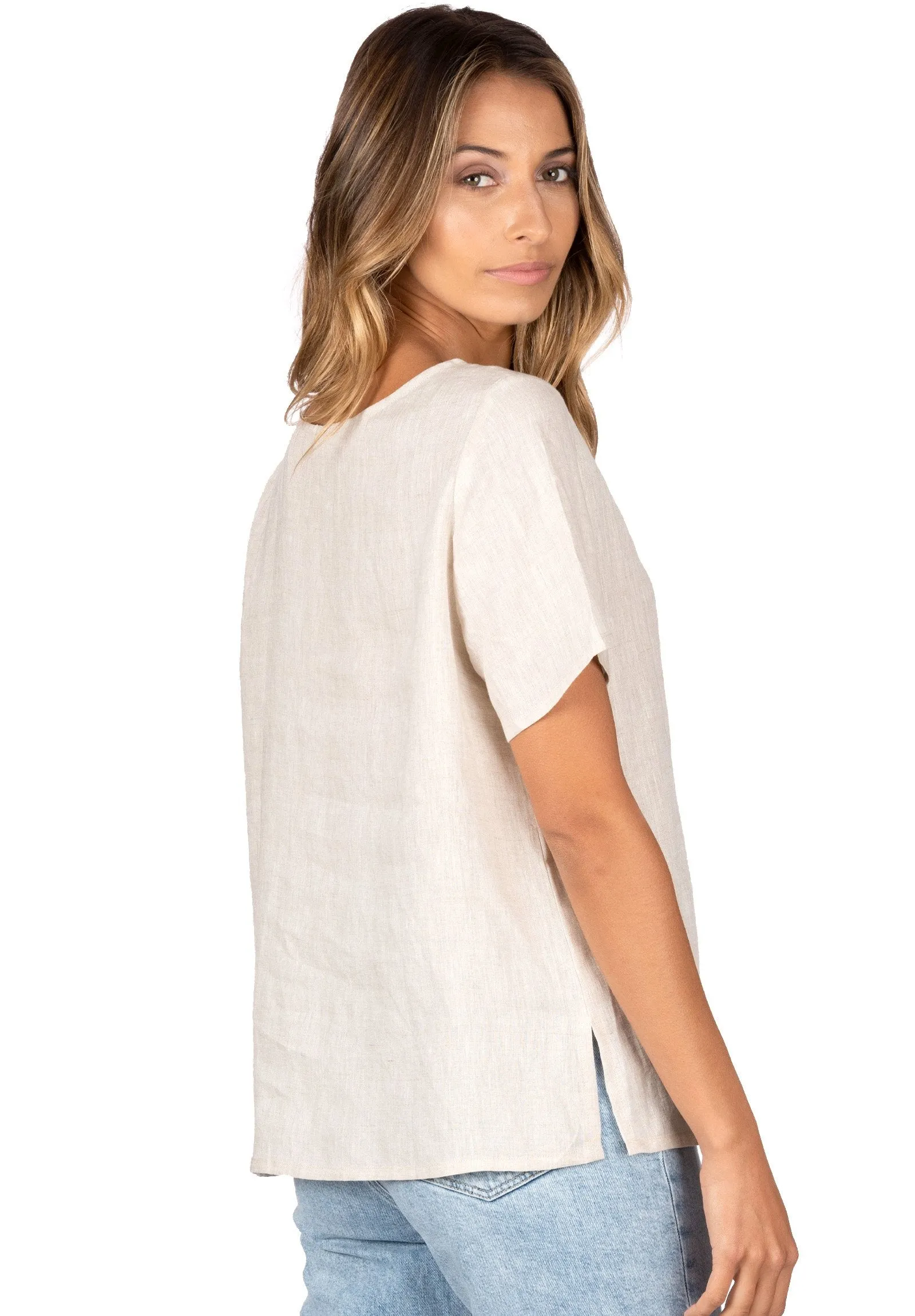 Teena-Linen Natural T-Shirt