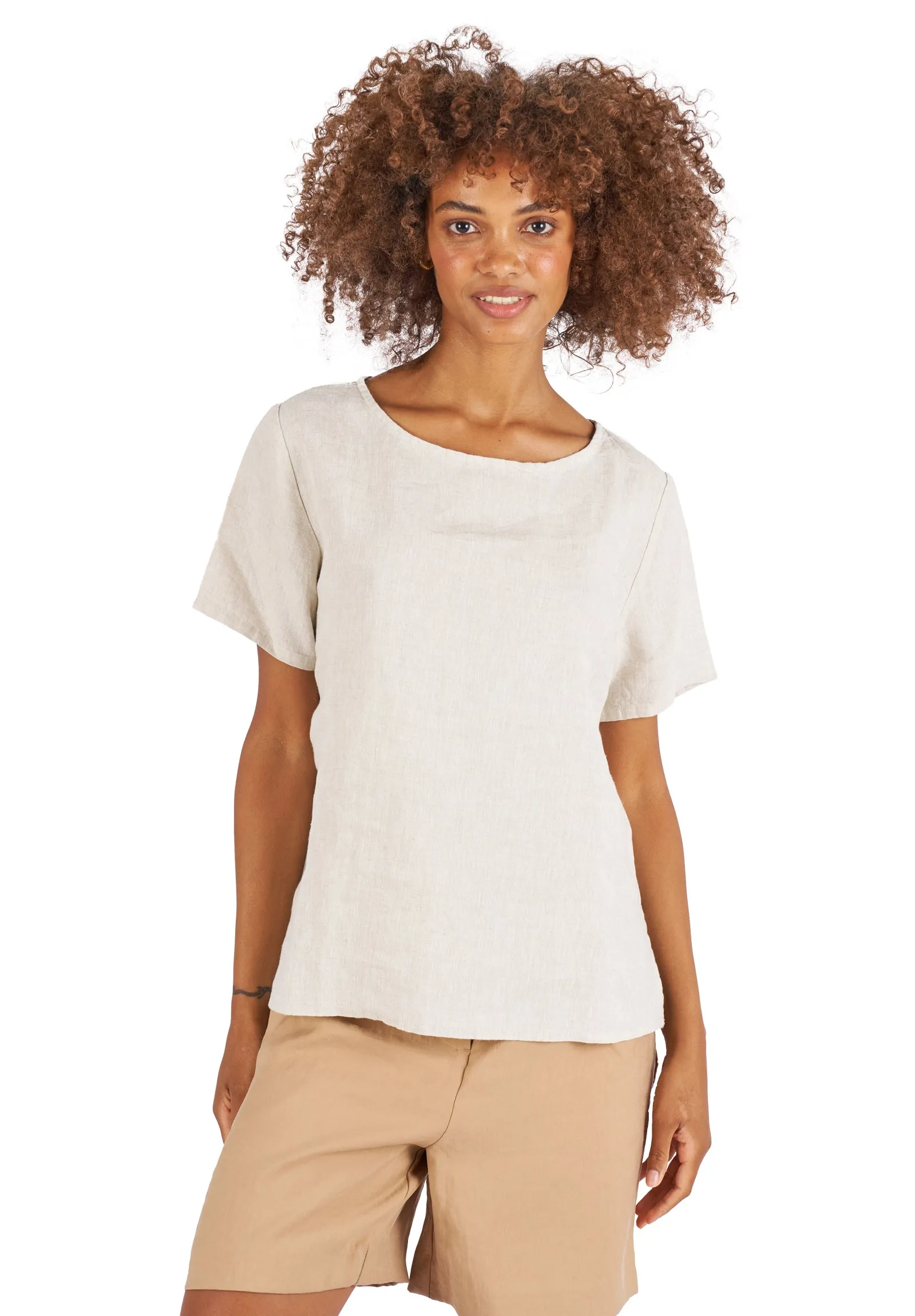 Teena-Linen Natural T-Shirt