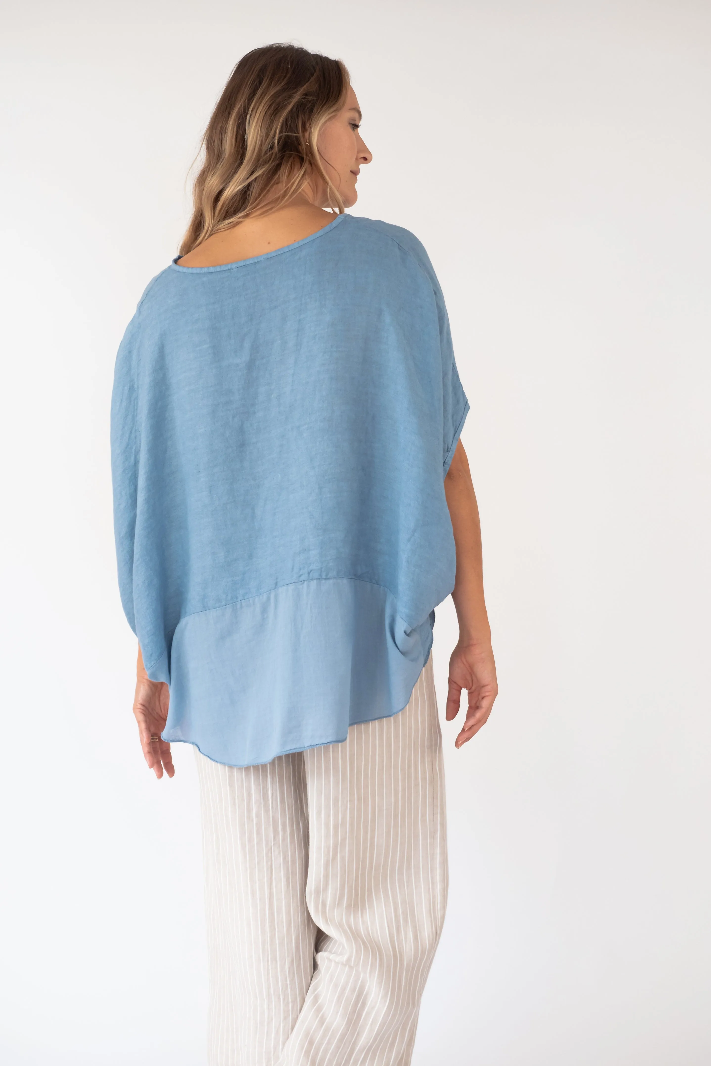 the KANU short sleeves Linen Top