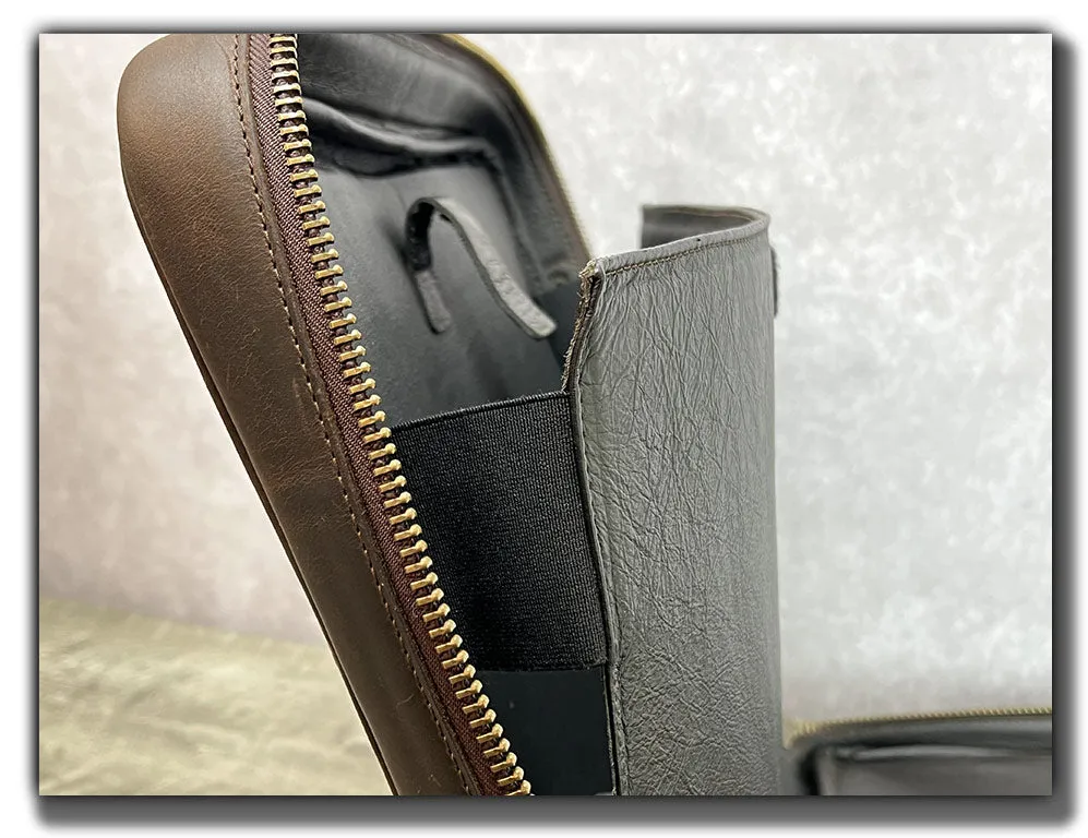 “The Reckoner” Leather Laptop Briefcase