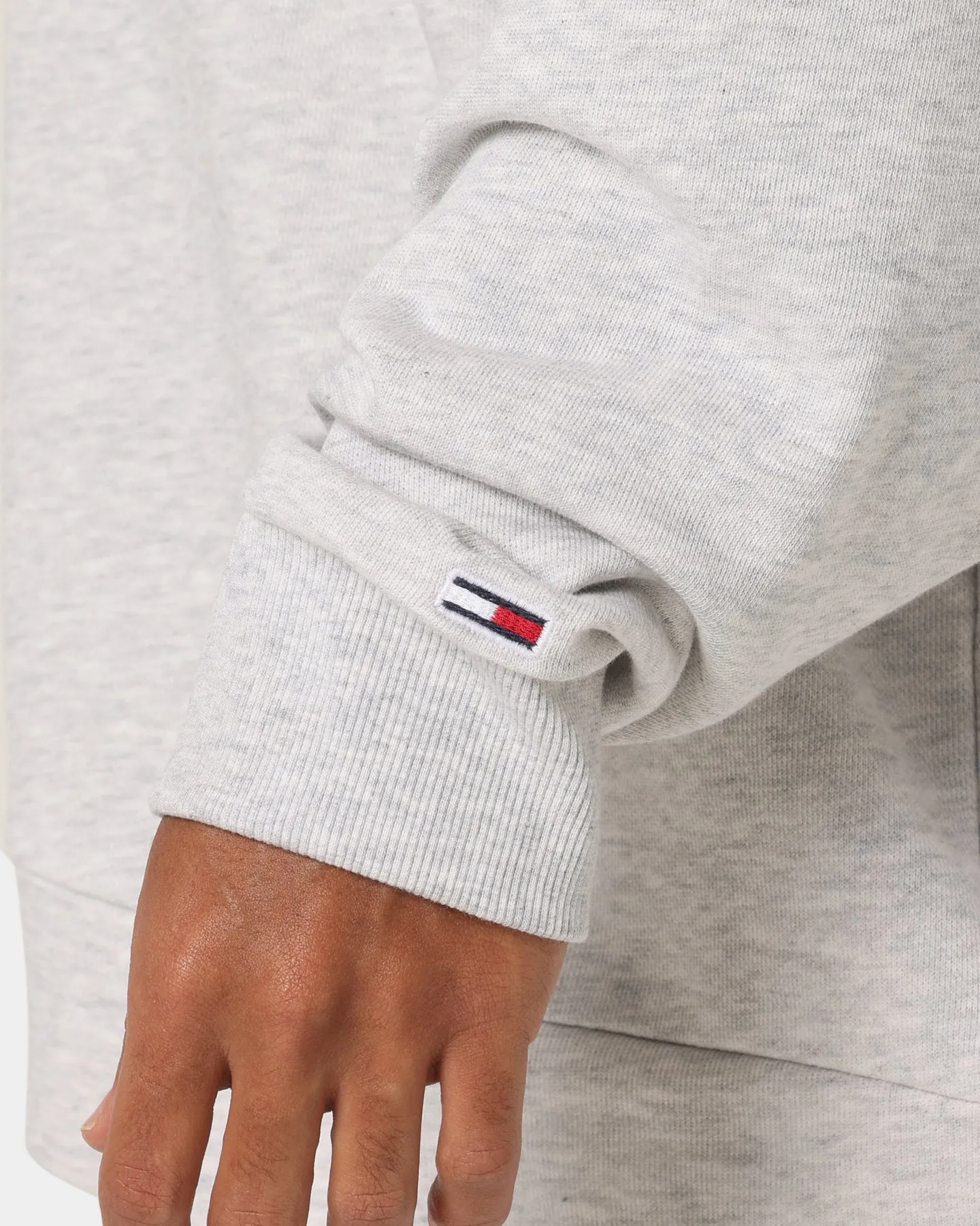 Tommy Jeans Archive Cut And Sew Hoodie Silver Grey Heather