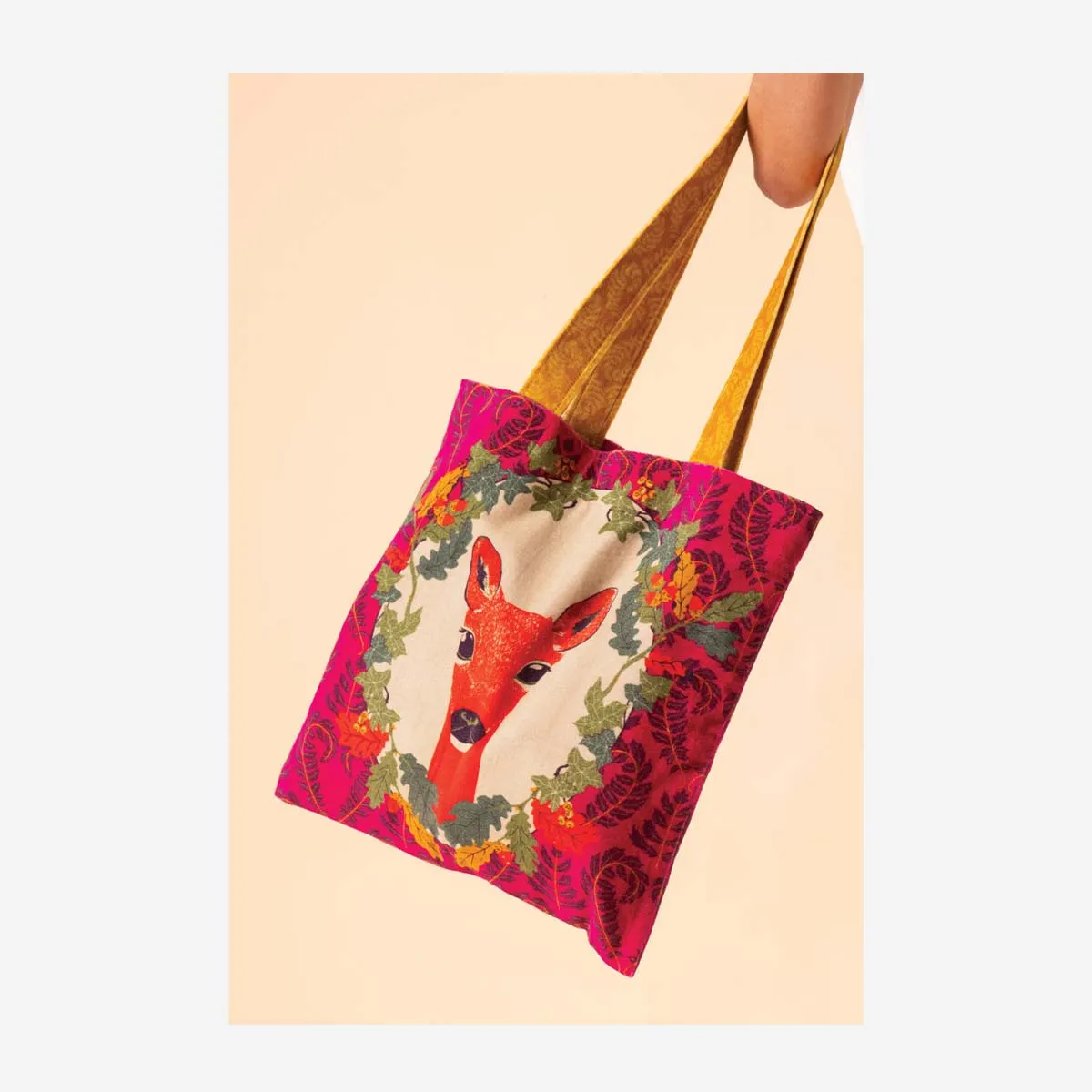 VELVET TOTE ENCHANTED EVENING DOE FUCHSIA