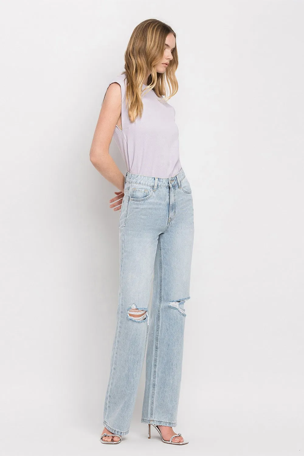 Vervet by Flying Monkey 90'S Vintage Super High Rise Flare Jeans - ONLINE ONLY - 7-10 DAY SHIPPING