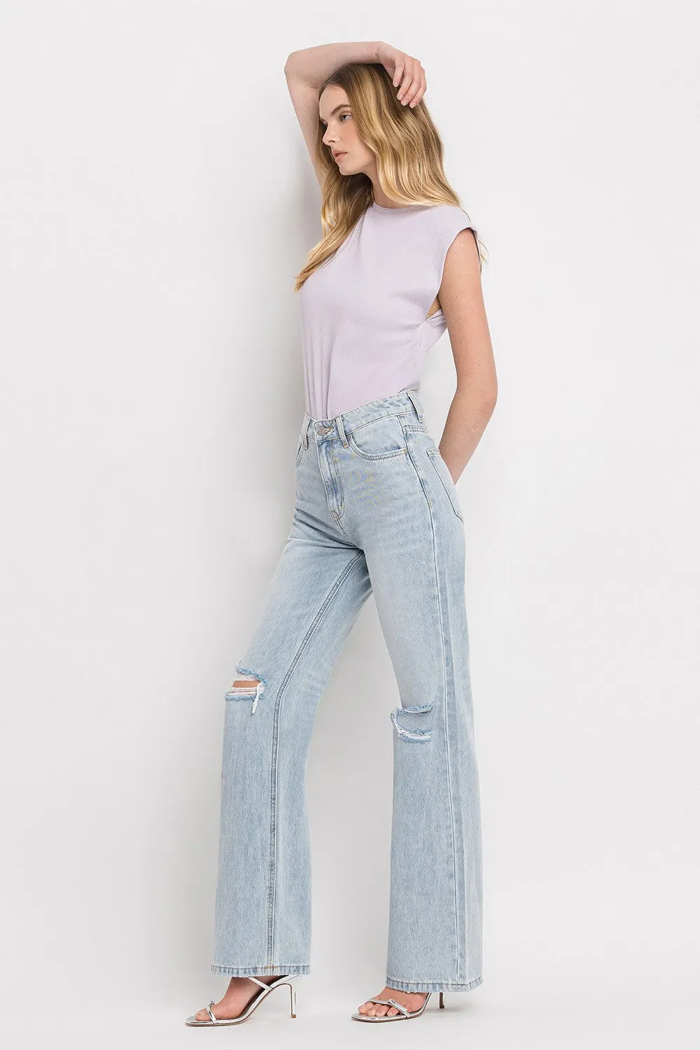 Vervet by Flying Monkey 90'S Vintage Super High Rise Flare Jeans - ONLINE ONLY - 7-10 DAY SHIPPING