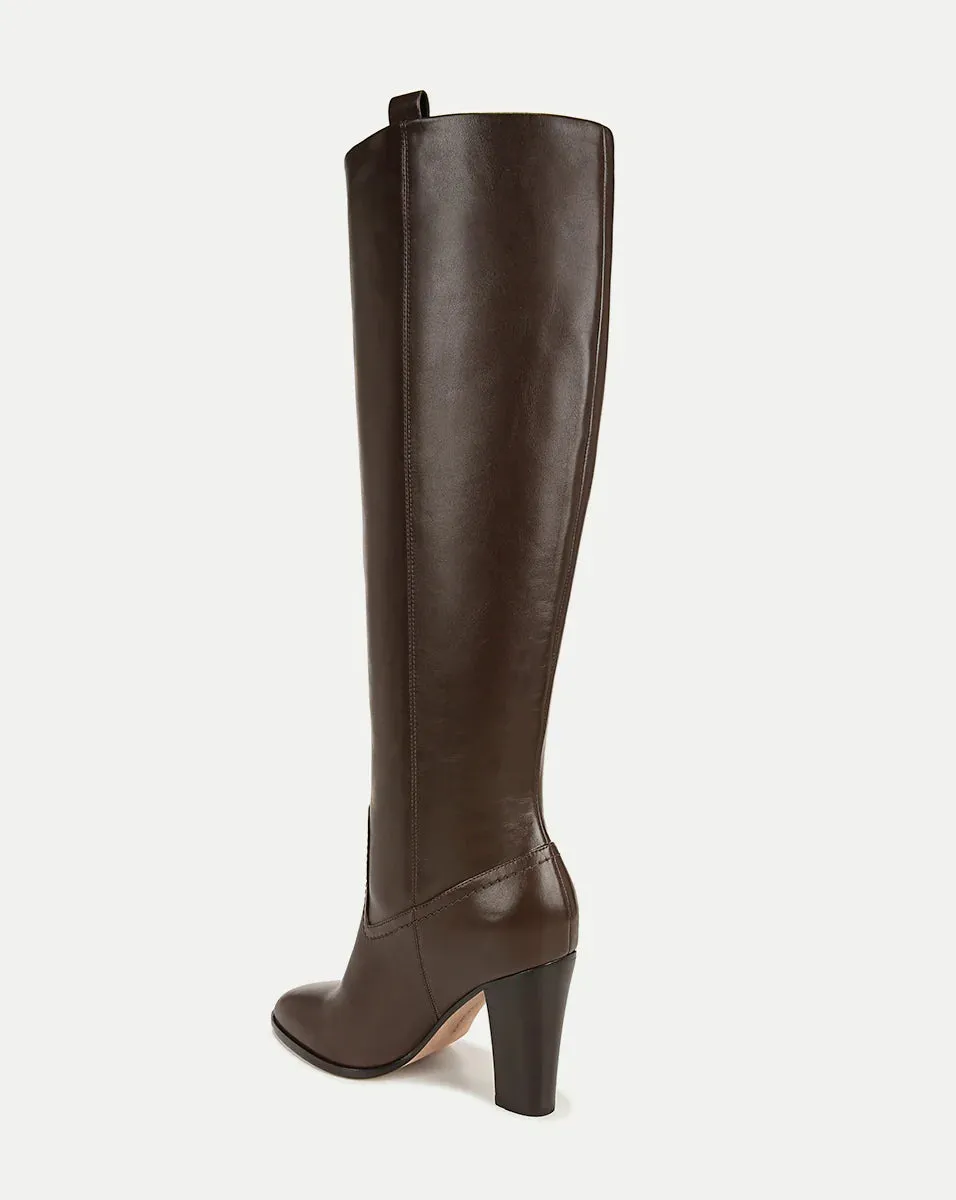 Vesper Suede Knee-High Boot - Espresso