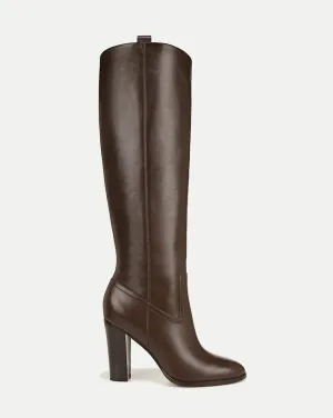 Vesper Suede Knee-High Boot - Espresso