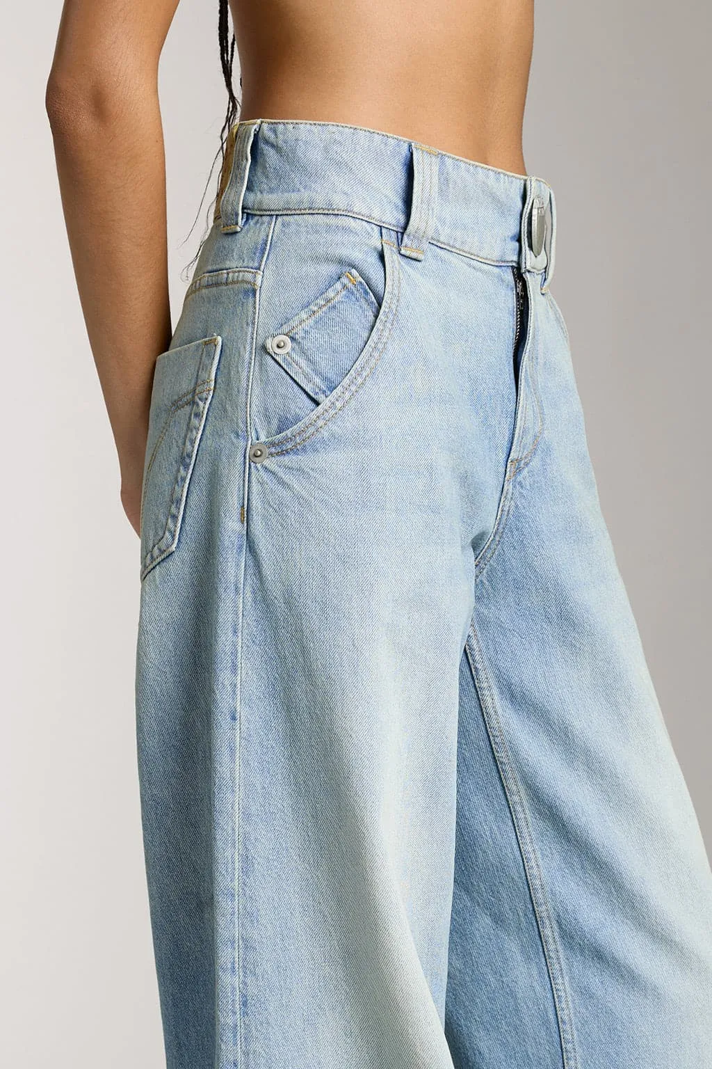 Vintage Washed Low Rise Jeans