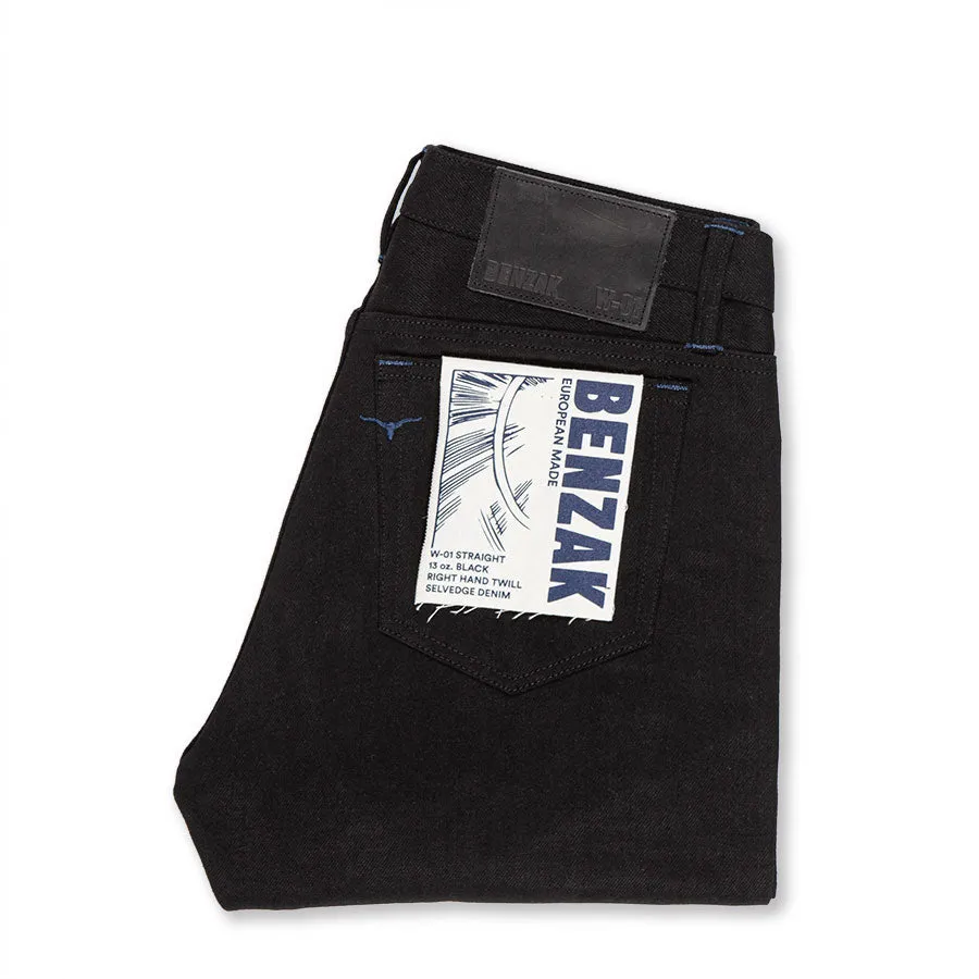 W-01 STRAIGHT 13 oz. black selvedge