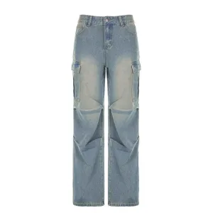 Wide Leg Cargo Jeans