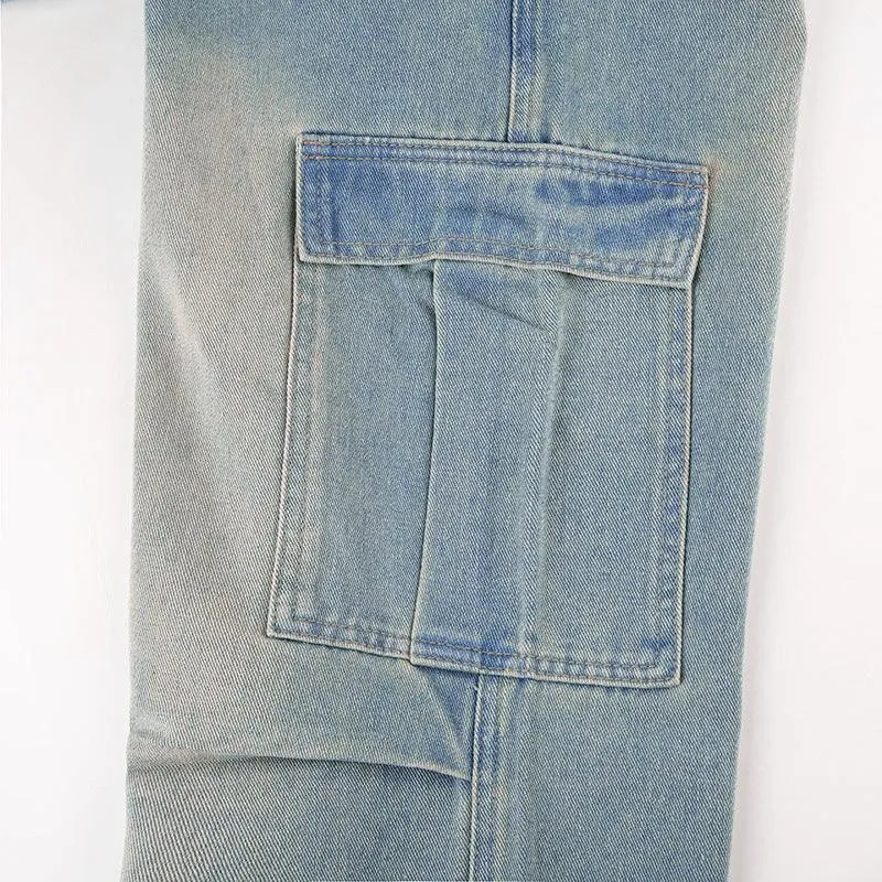 Wide Leg Cargo Jeans