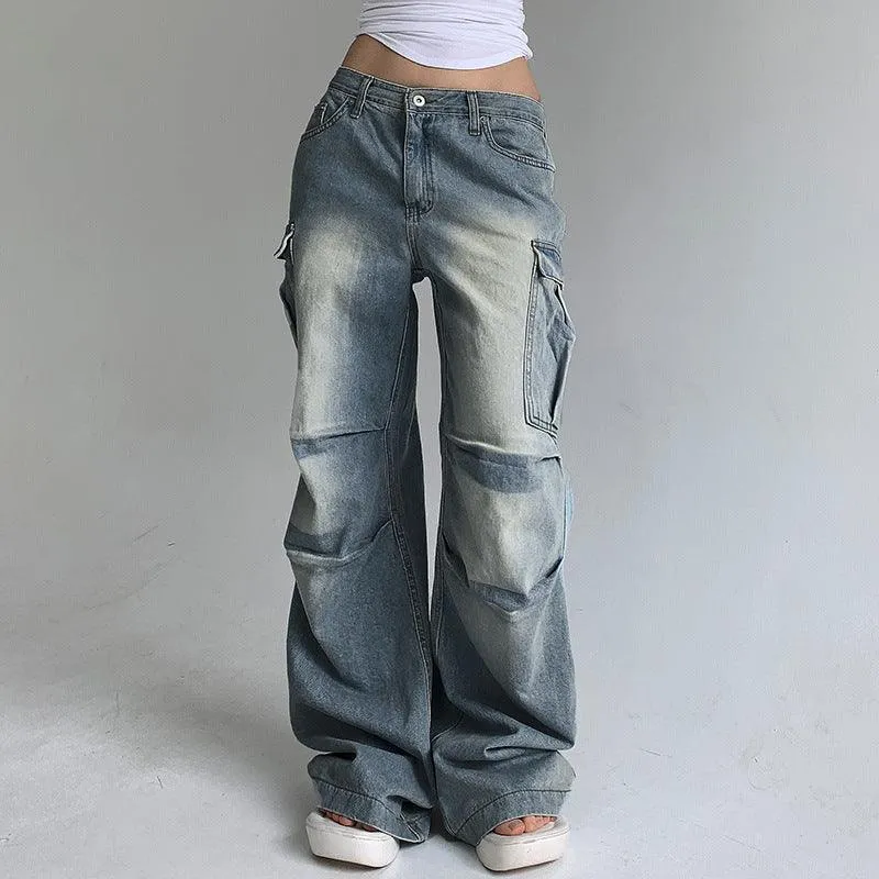 Wide Leg Cargo Jeans