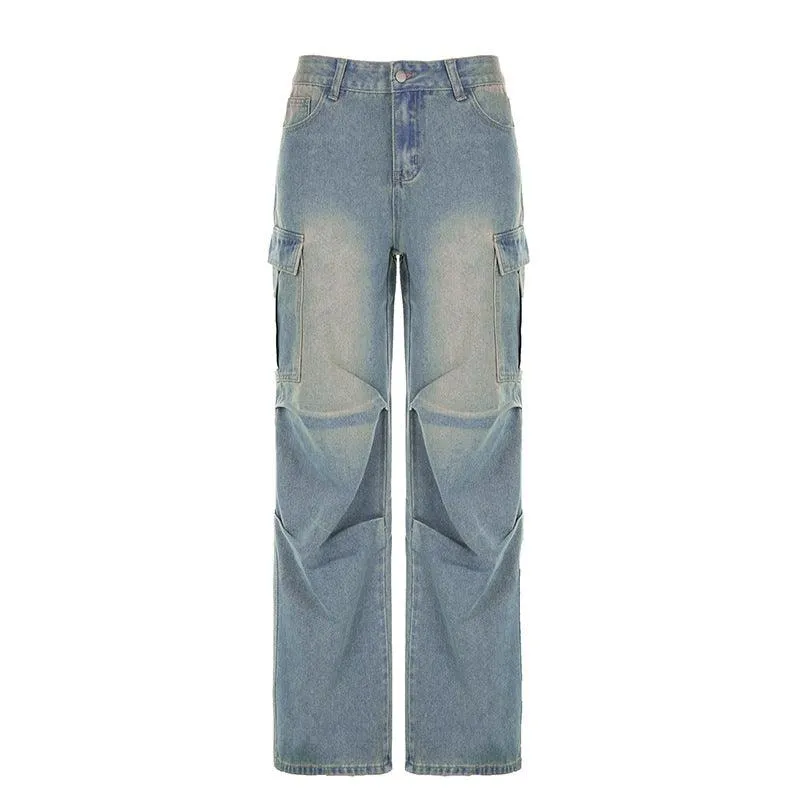 Wide Leg Cargo Jeans