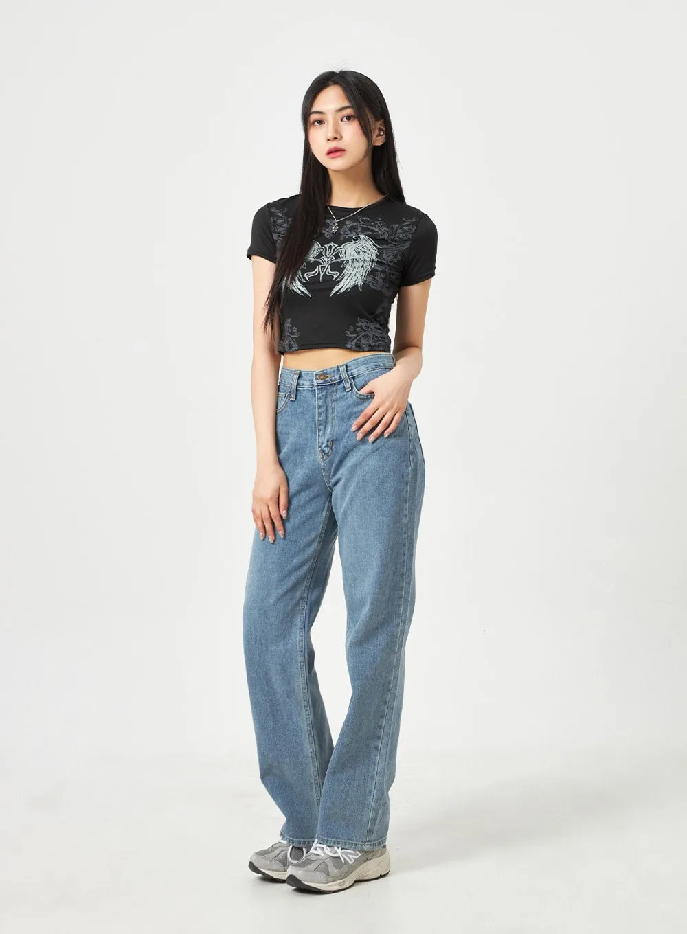 Wings Graphic Cropped Tee BA310