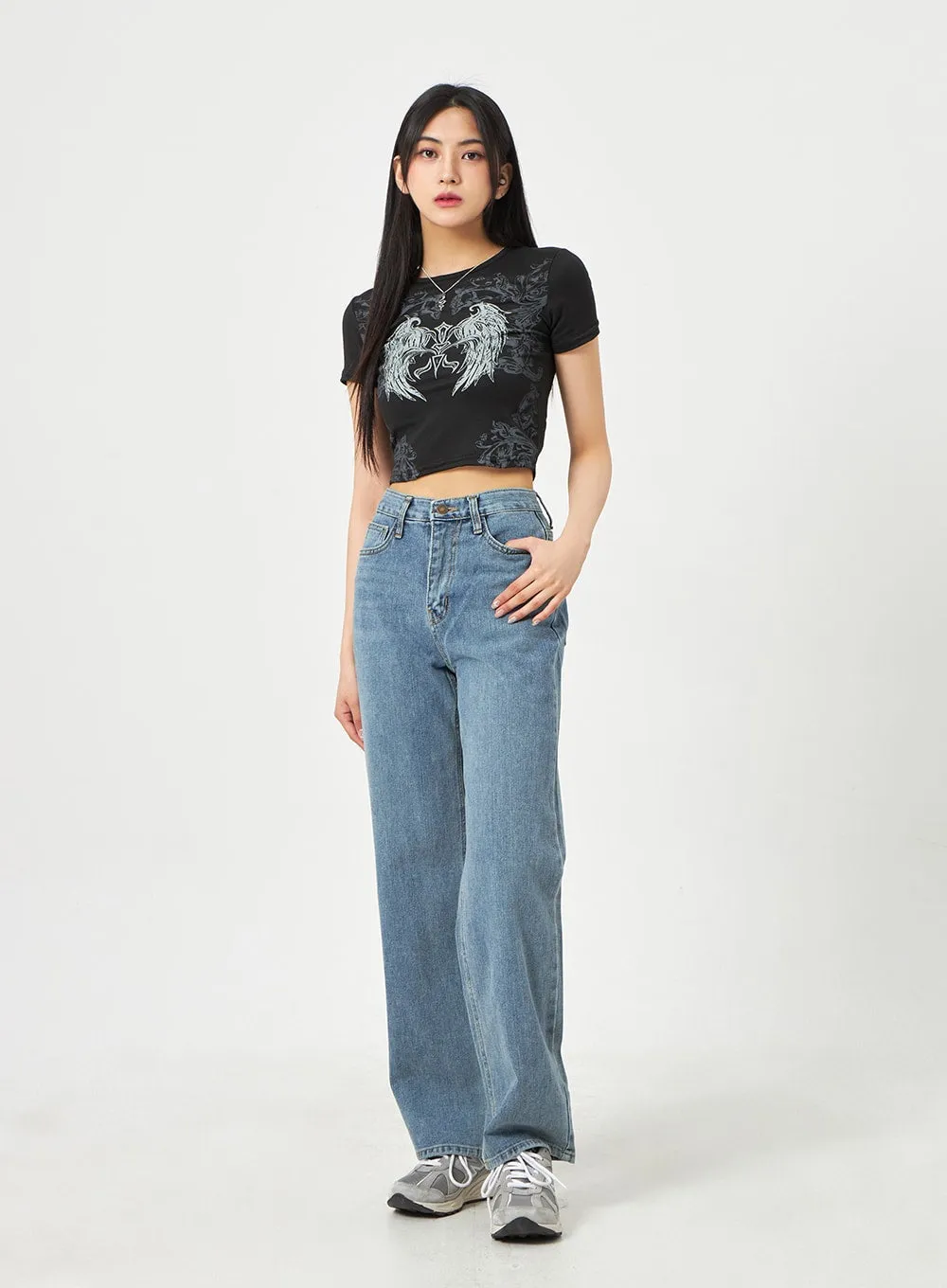 Wings Graphic Cropped Tee BA310