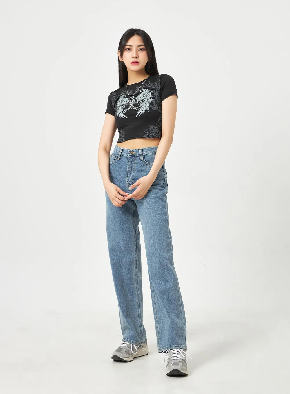 Wings Graphic Cropped Tee BA310