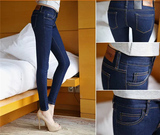 Women Sexy Pencil Denim Jeans Slim Ladies'Brand Stretch Skinny Jeans Casual Pants Summer Spring Capris Plus Size 32 Jeans