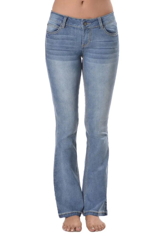 Women's Faded Bootcut Jeans